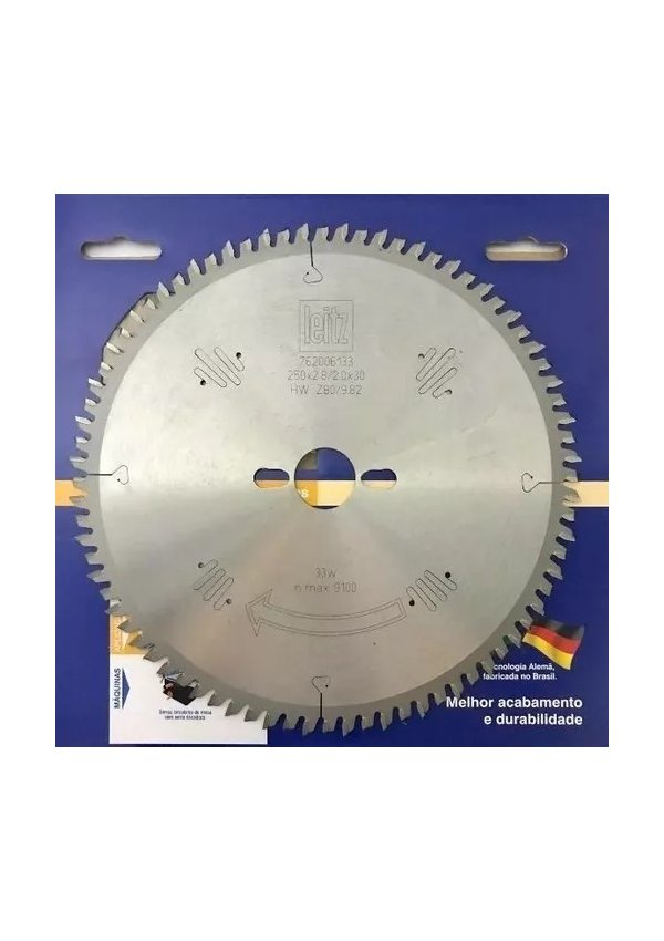 Disco de Serra Circular - HW 250X2,8/2X30 Z80 WZ - Para MDF - SL