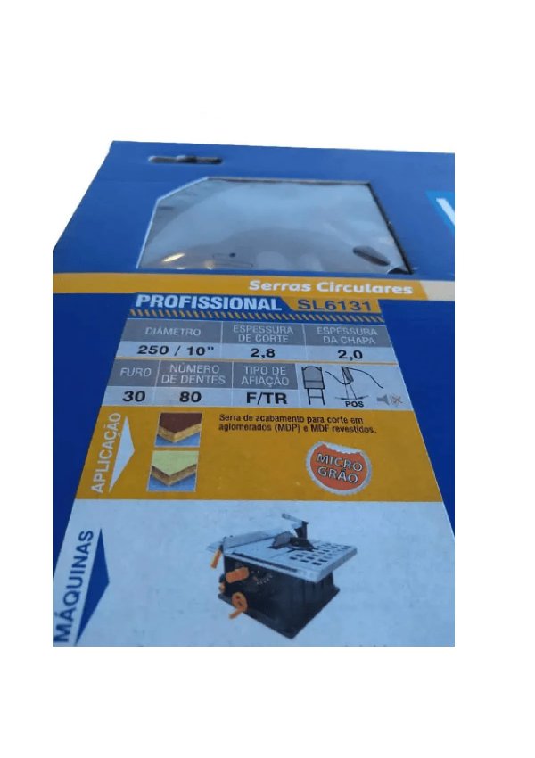Disco de Serra Circular HW 250X2,8/2X30 Z80 FZ/TR Para MDF - SL