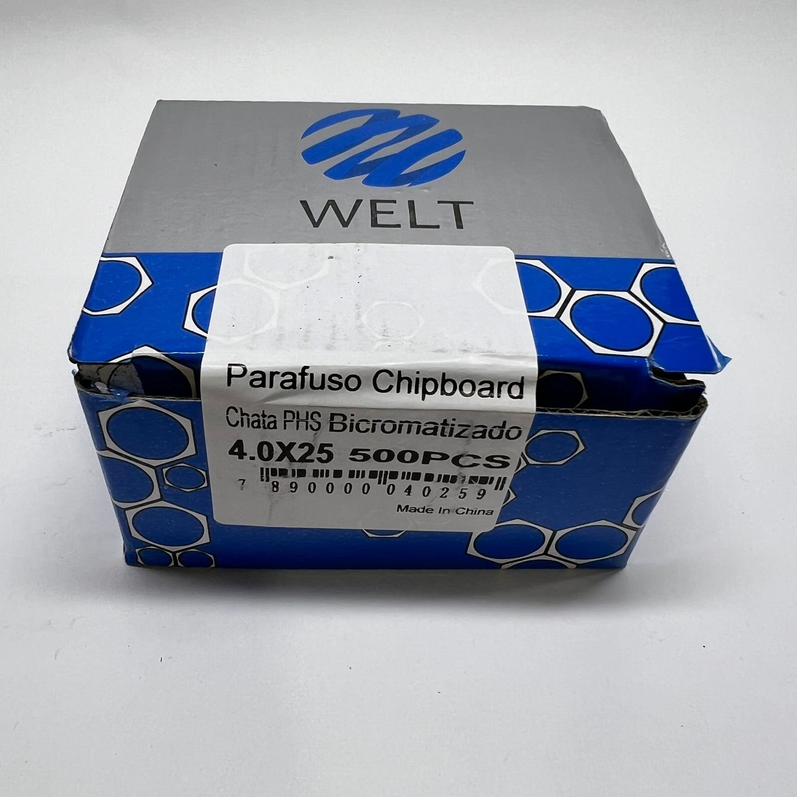 Caixa de Parafuso Chipboard Cabeça Chata Phs - Welt 3,5x25