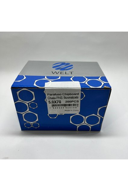 Caixa de Parafuso Chipboard Cabeça Chata Phs - Welt 3,5x25