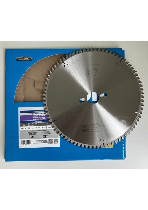 Disco de Serra Circular para Alumínio Trapéz 250x3.2x2.6x30 80