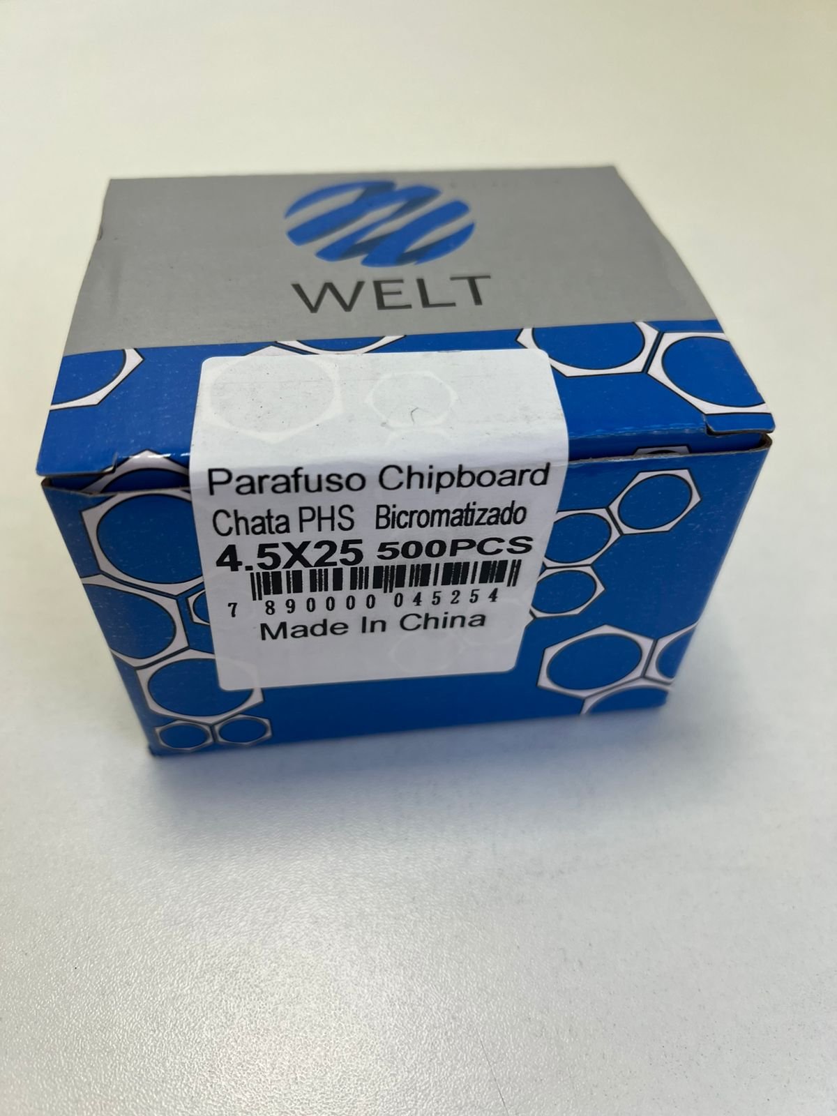 Caixa de Parafuso Chipboard Cabeça Chata Phs - Welt 4x25